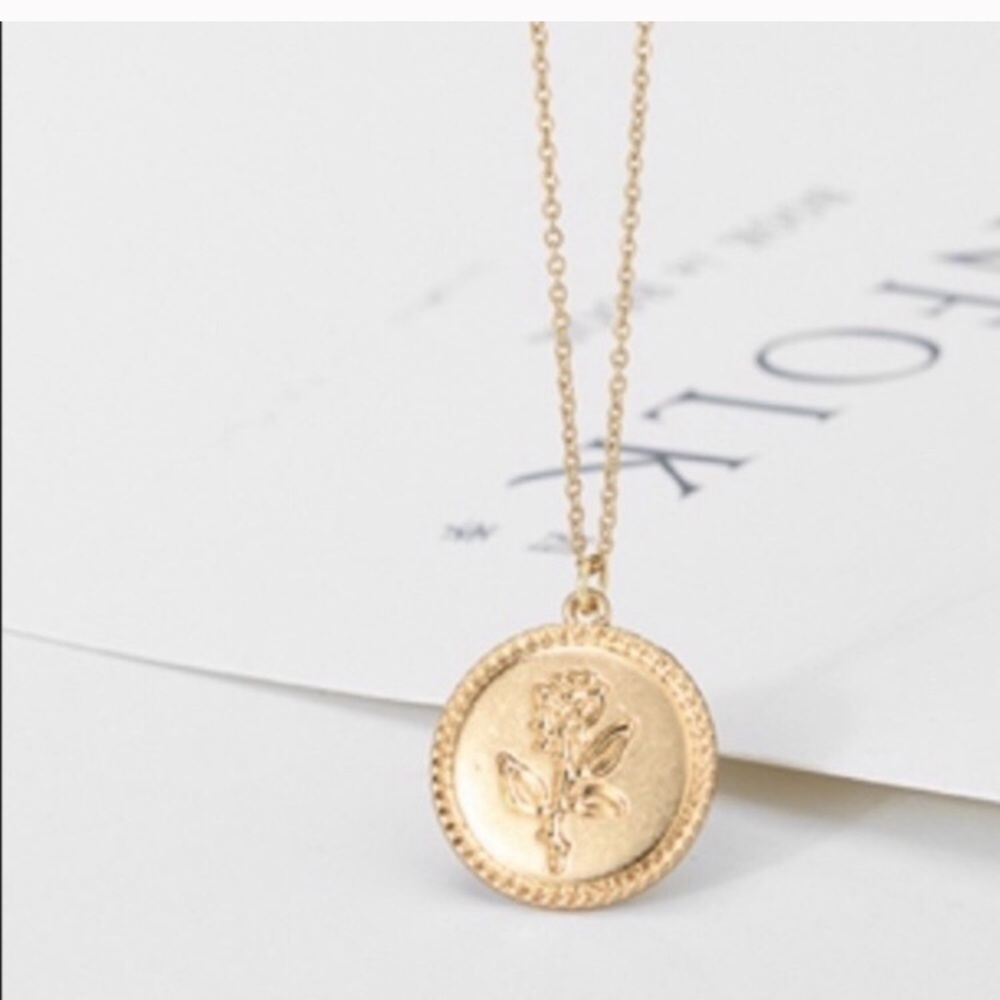 𝅺Rose Pendant | Coin Necklace